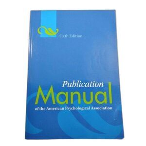 Nursing Book Publication Manual of the American Psychological Association Book
